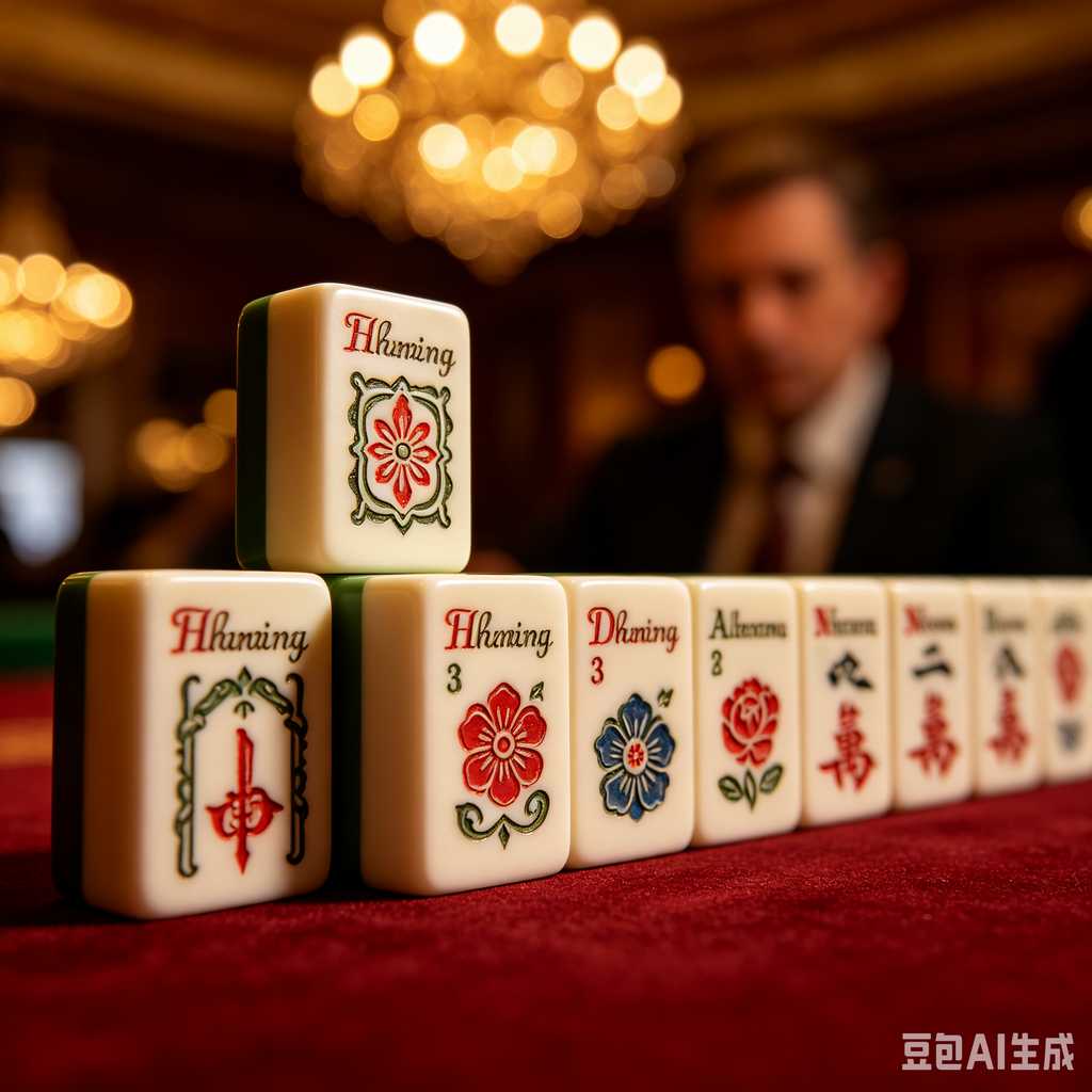 blue crystal mahjong set